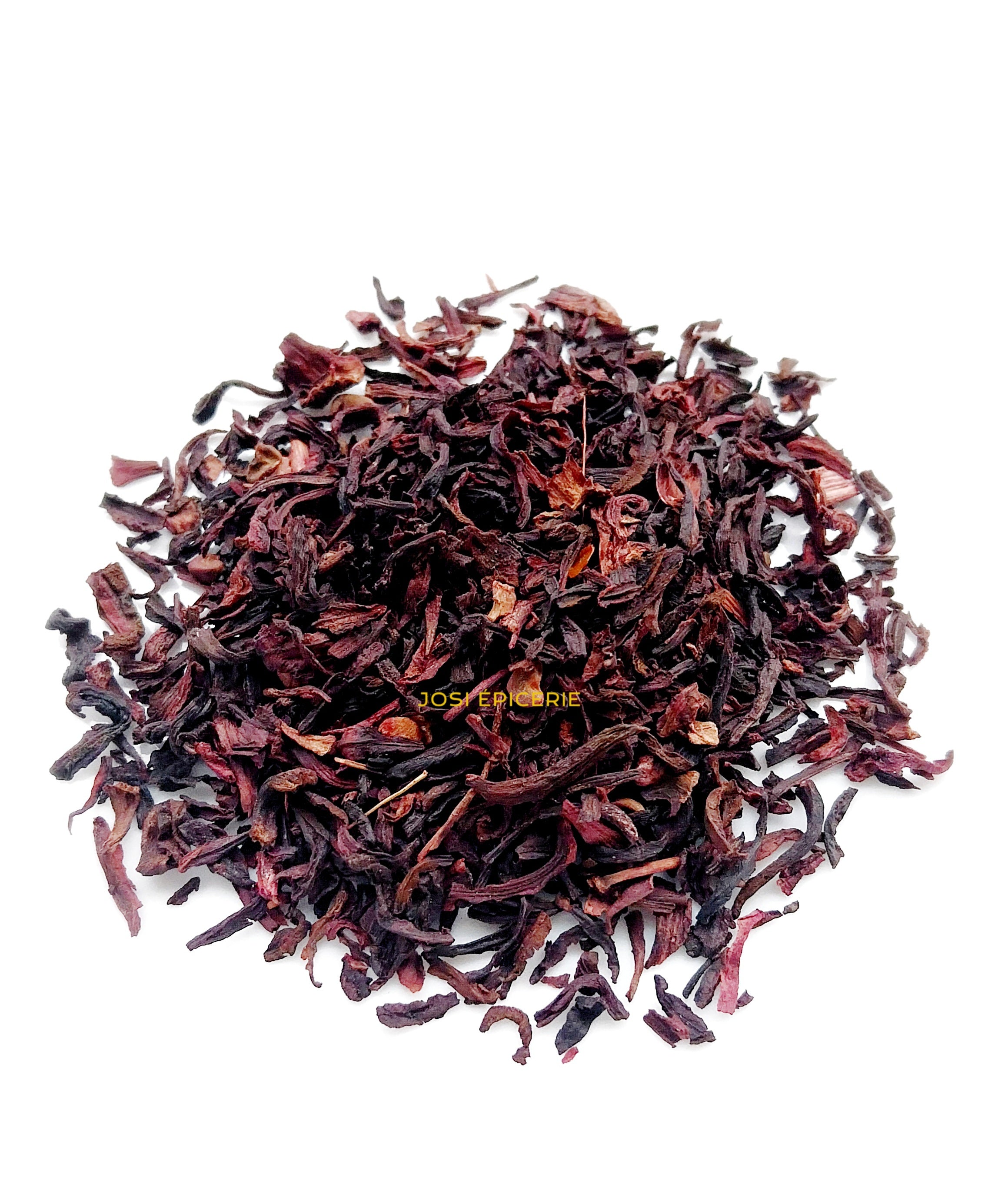 Bissap, fleurs d'hibiscus découpées